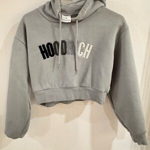 Gray Hoodrich Women's Cropped Hoodie